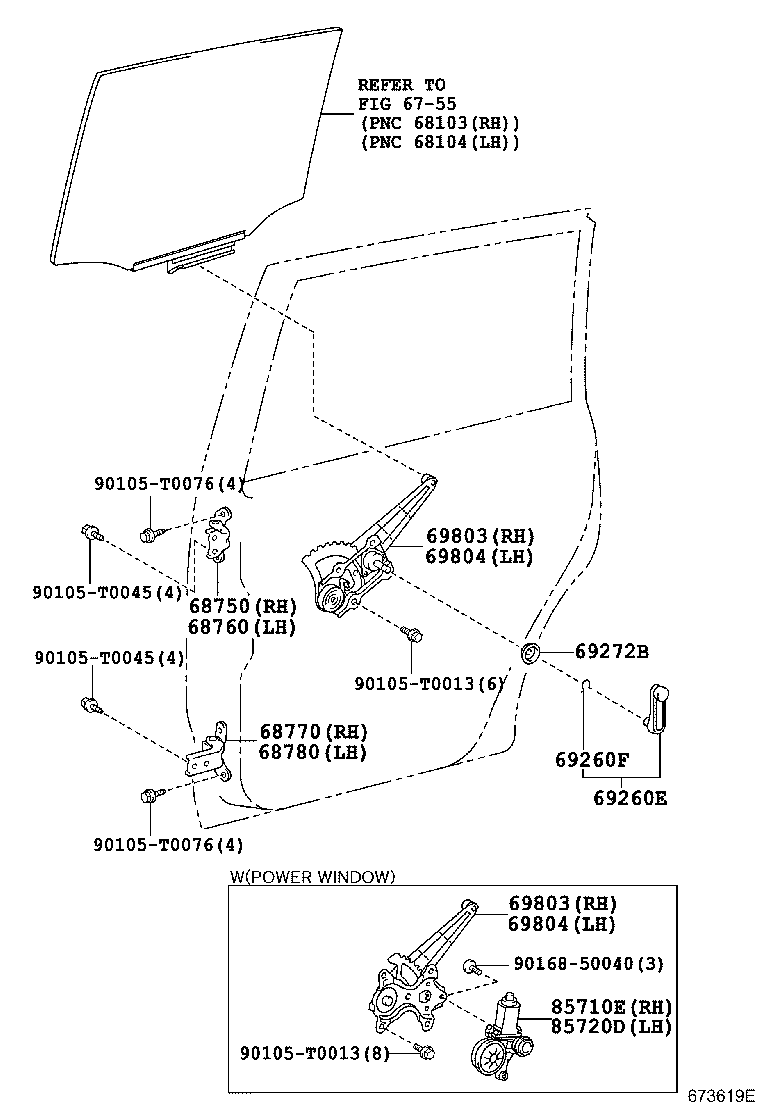 68750-0K040 HINGE ASSY, REAR DOOR, UPPER RH product image