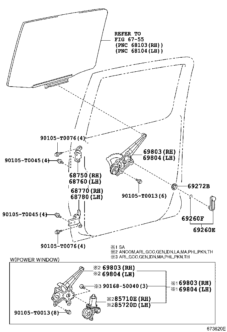 Toyota 68760-0K020 HINGE ASSY, REAR DOOR, UPPER LH