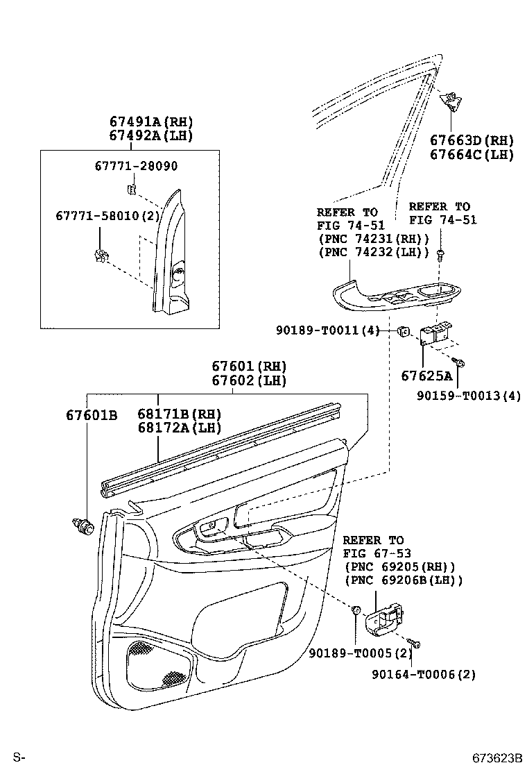 67404-0K030 FRAME SUB-ASSY, FRONT DOOR, REAR LOWER LH product image