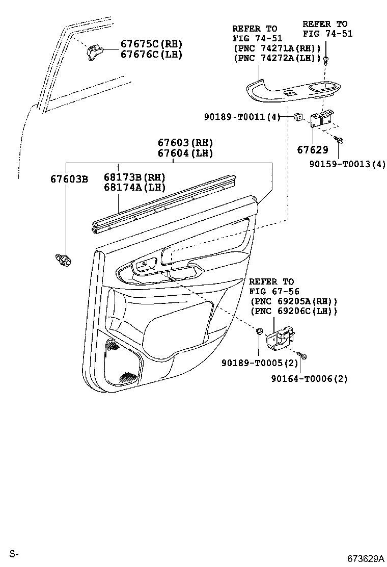 67003-0K040 PANEL SUB-ASSY, REAR DOOR, RH product image