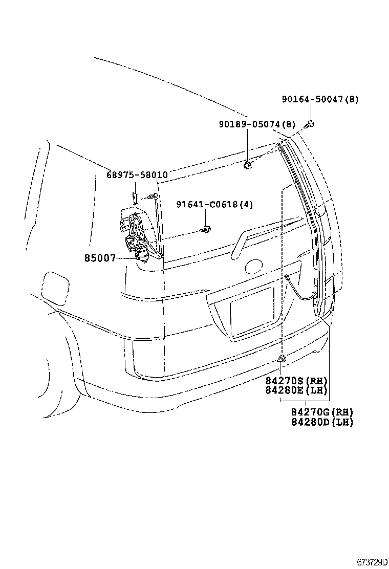 68960-0W302 STAY ASSY, BACK DOOR, LH product image