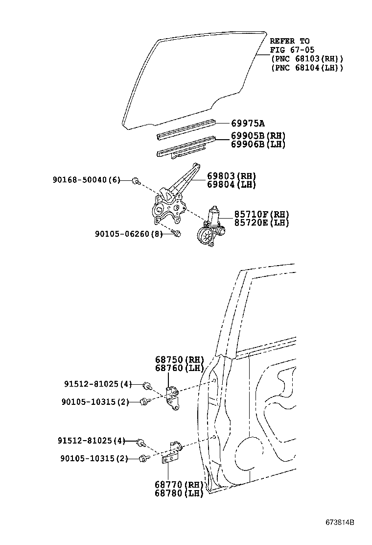 Toyota 85710-30430 MOTOR ASSY, POWER WINDOW REGULATOR, LH