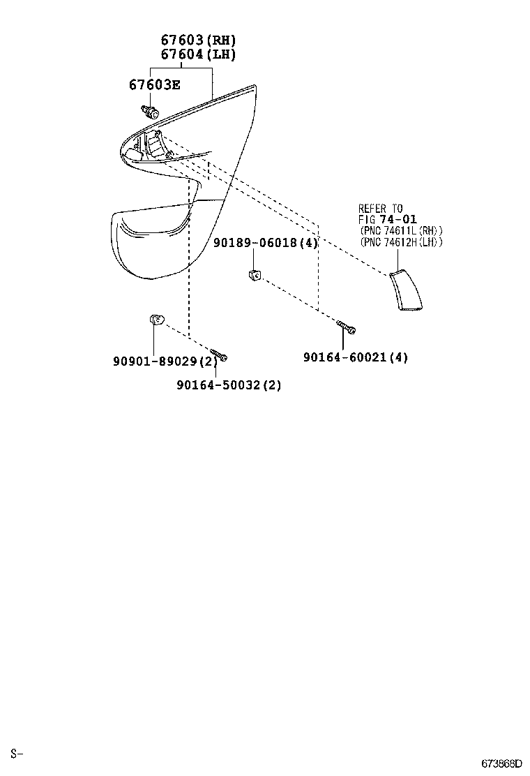 68130-0H032 GLASS SUB-ASSY, REAR DOOR, RH product image