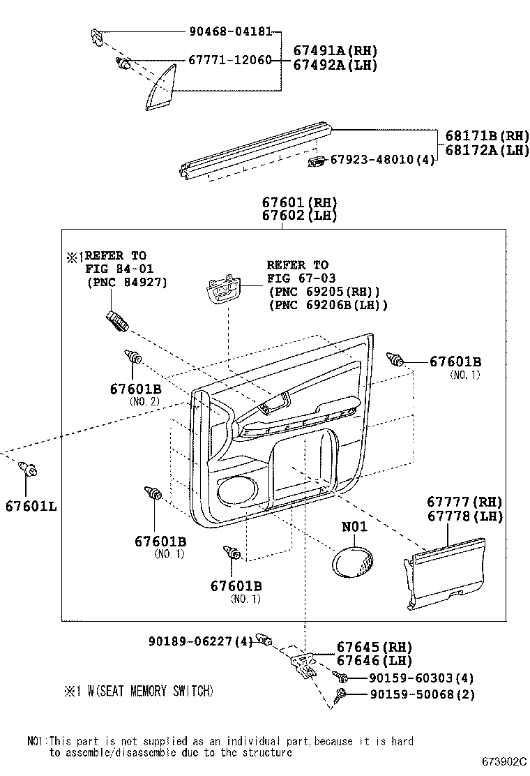 90467-07076-P8 CLIP(FOR FRONT DOOR TRIM BOARD) product image