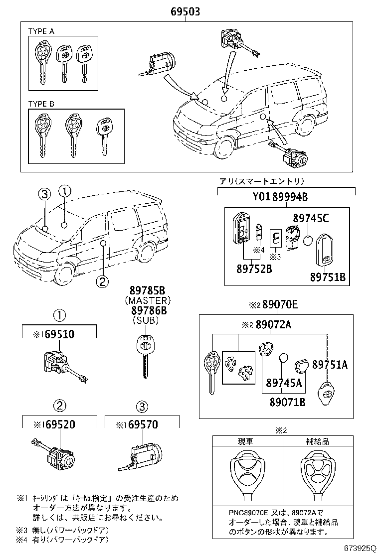 69005-58030 CYLINDER SET, LOCK product image
