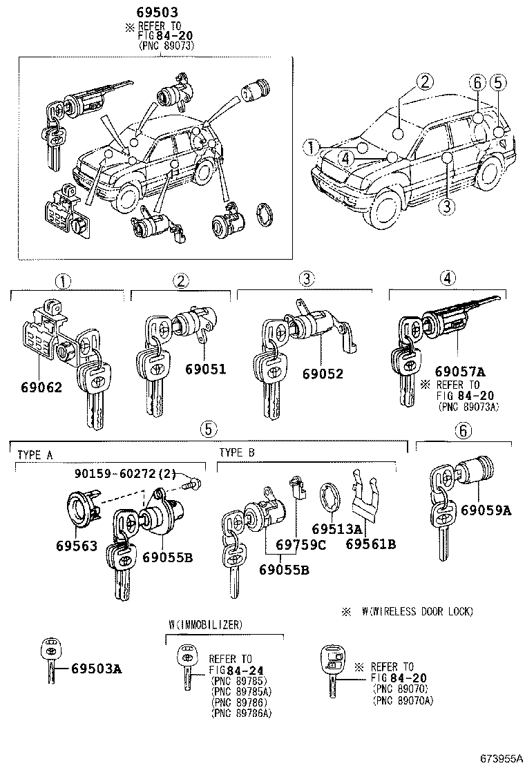 69005-6B320 CYLINDER SET, LOCK product image