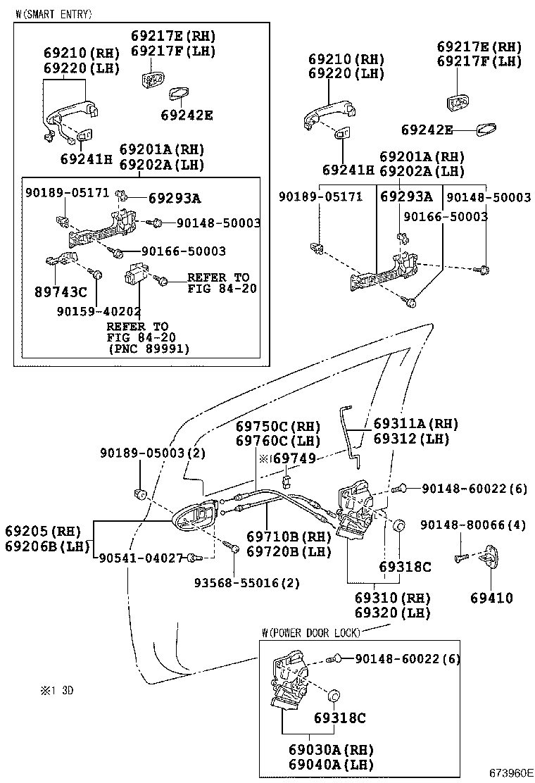 69030-52290 LOCK ASSY, FRONT DOOR W/MOTOR, RH product image