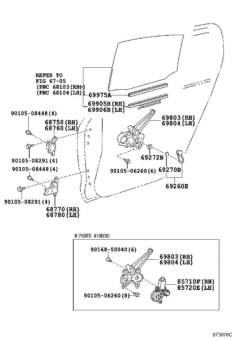 Toyota 68760-20120 HINGE ASSY, REAR DOOR, UPPER LH