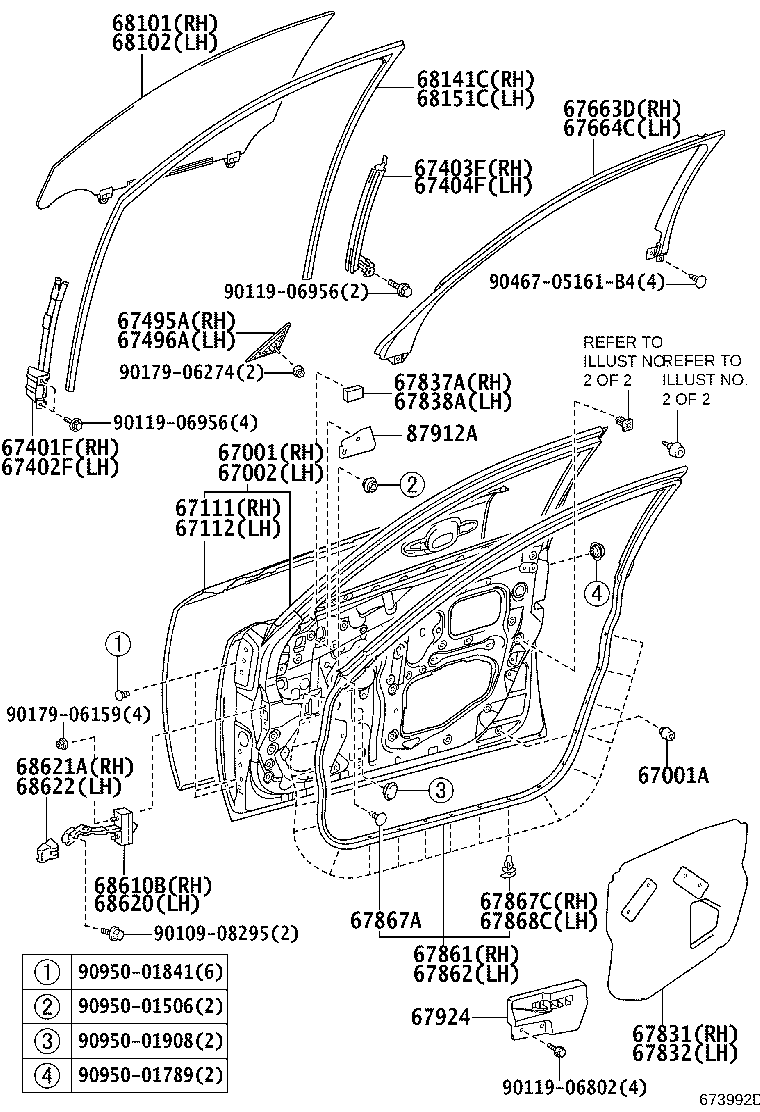 Toyota 67404-53020 FRAME SUB-ASSY, FRONT DOOR, REAR LOWER LH