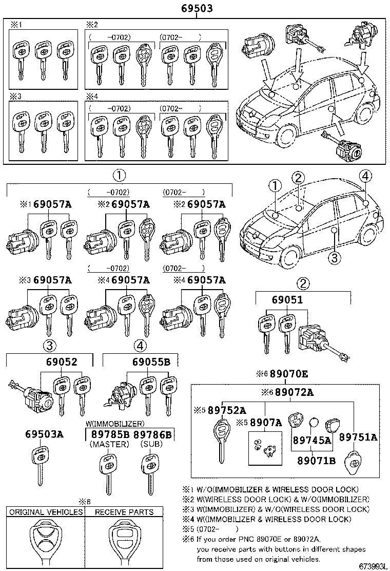 69005-52G40 CYLINDER SET, LOCK product image