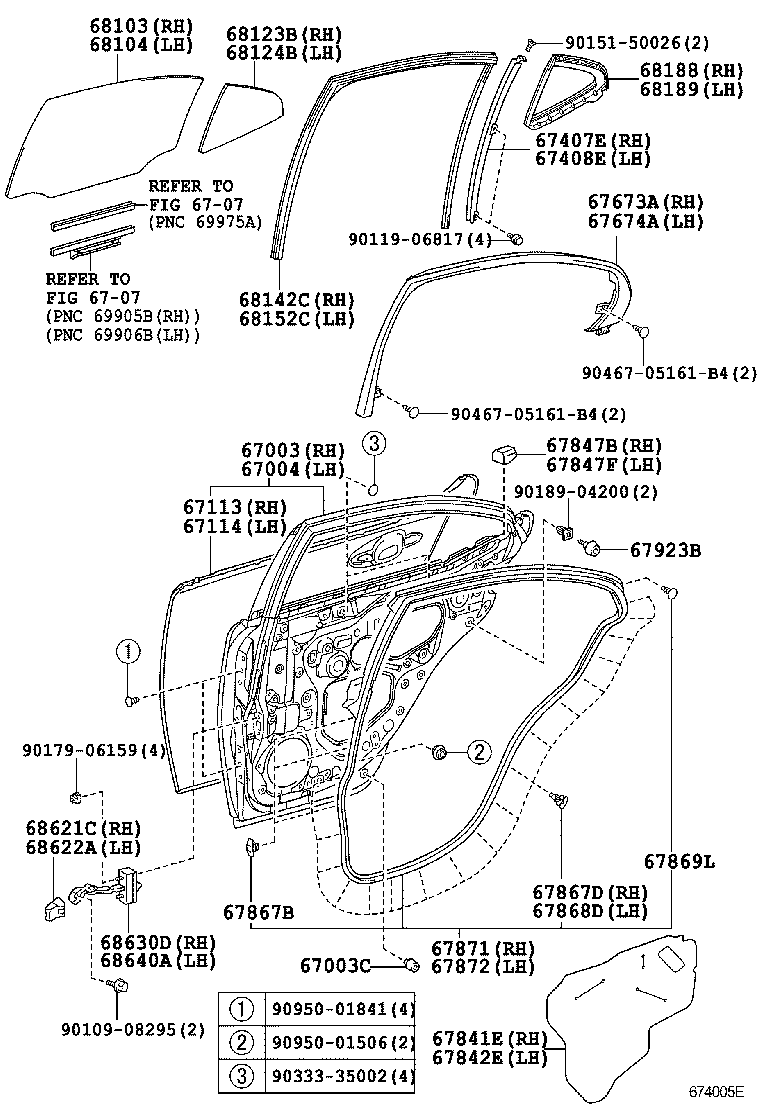Toyota 67004-53060 PANEL SUB-ASSY, REAR DOOR, LH