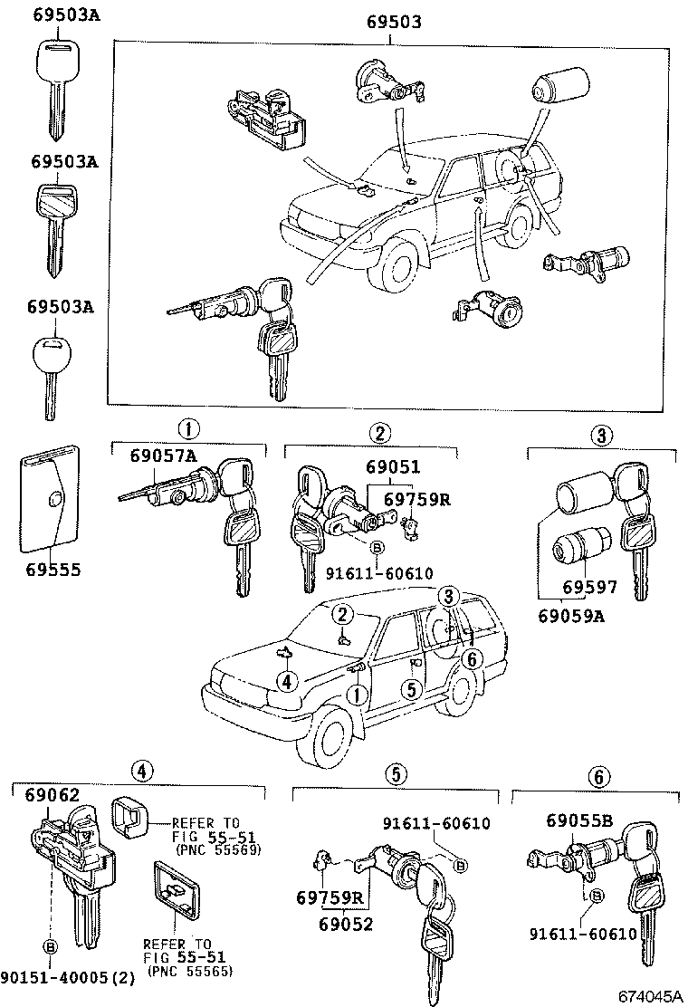 69005-60130 CYLINDER SET, LOCK product image