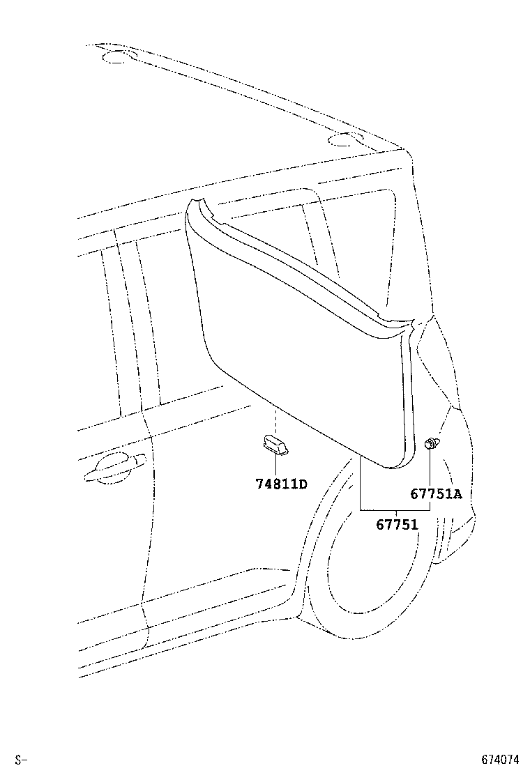 67005-52840 PANEL SUB-ASSY, BACK DOOR product image