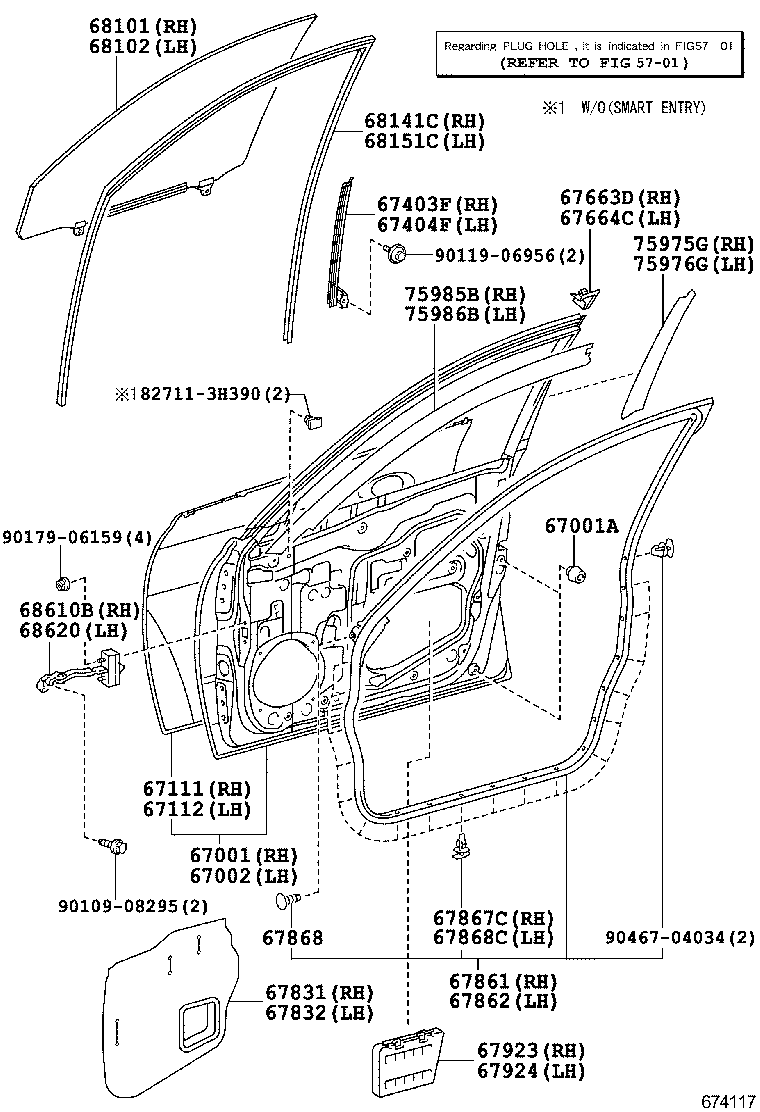 67404-0P010 FRAME SUB-ASSY, FRONT DOOR, REAR LOWER LH product image