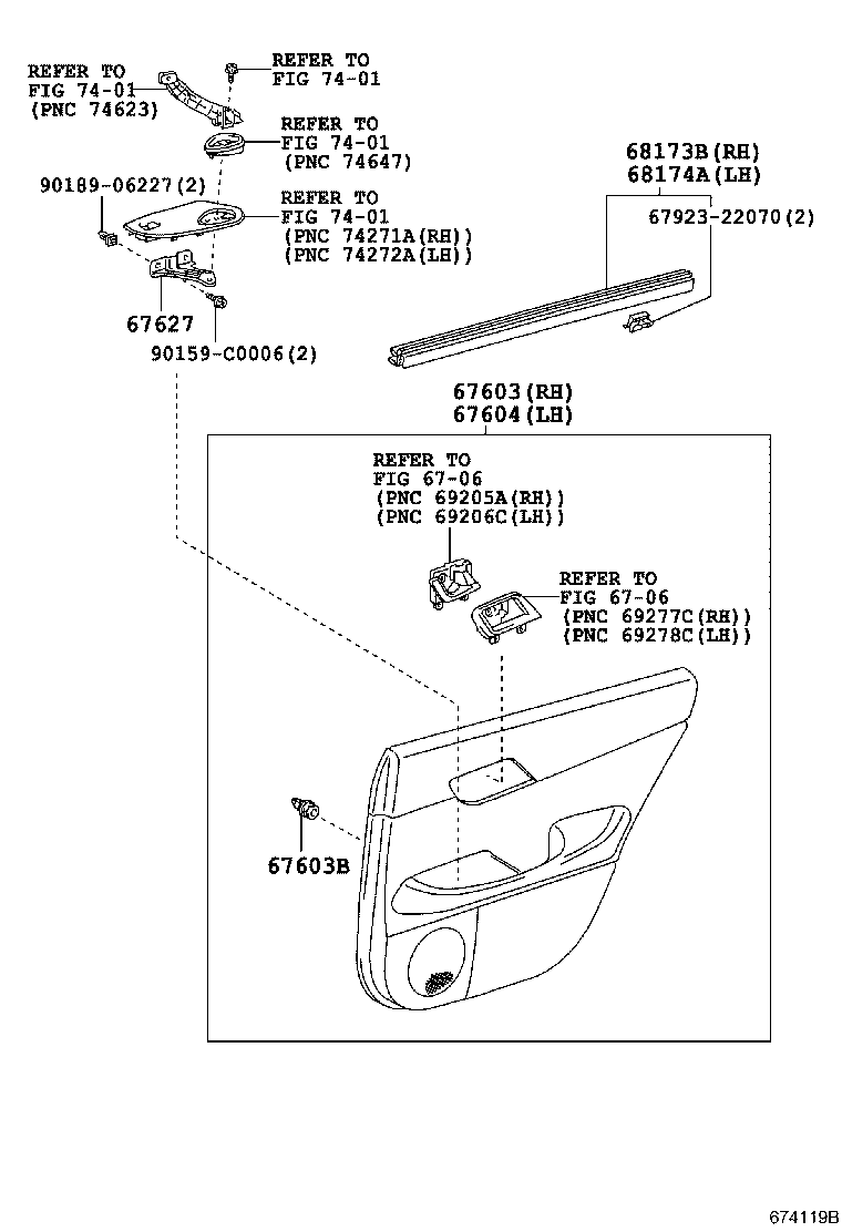 67004-0P010 PANEL SUB-ASSY, REAR DOOR, LH product image