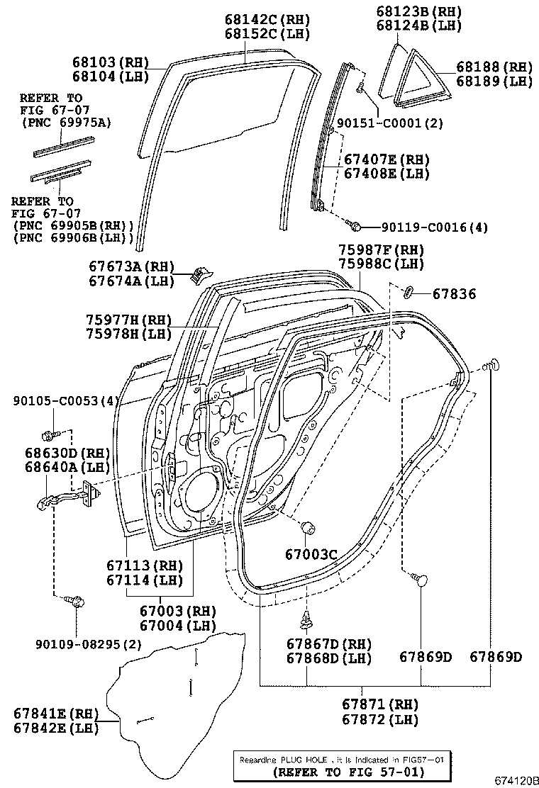 67004-0P010 PANEL SUB-ASSY, REAR DOOR, LH product image
