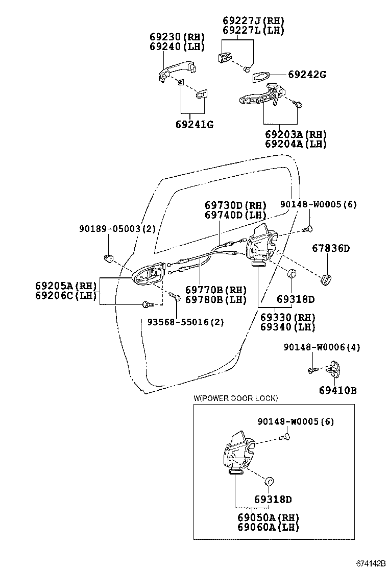 Toyota 69060-0D070 LOCK ASSY, REAR DOOR W/MOTOR, LH