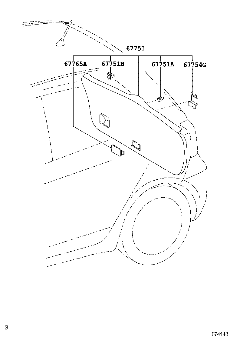 67005-0D030 PANEL SUB-ASSY, BACK DOOR product image