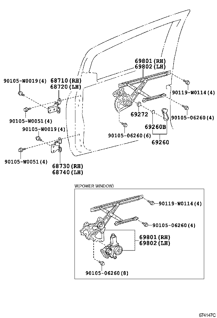 Toyota 68720-0D040 HINGE ASSY, FRONT DOOR, UPPER LH