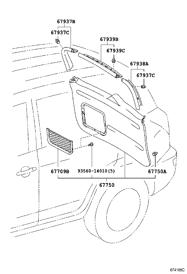 67005-42371 PANEL SUB-ASSY, BACK DOOR product image