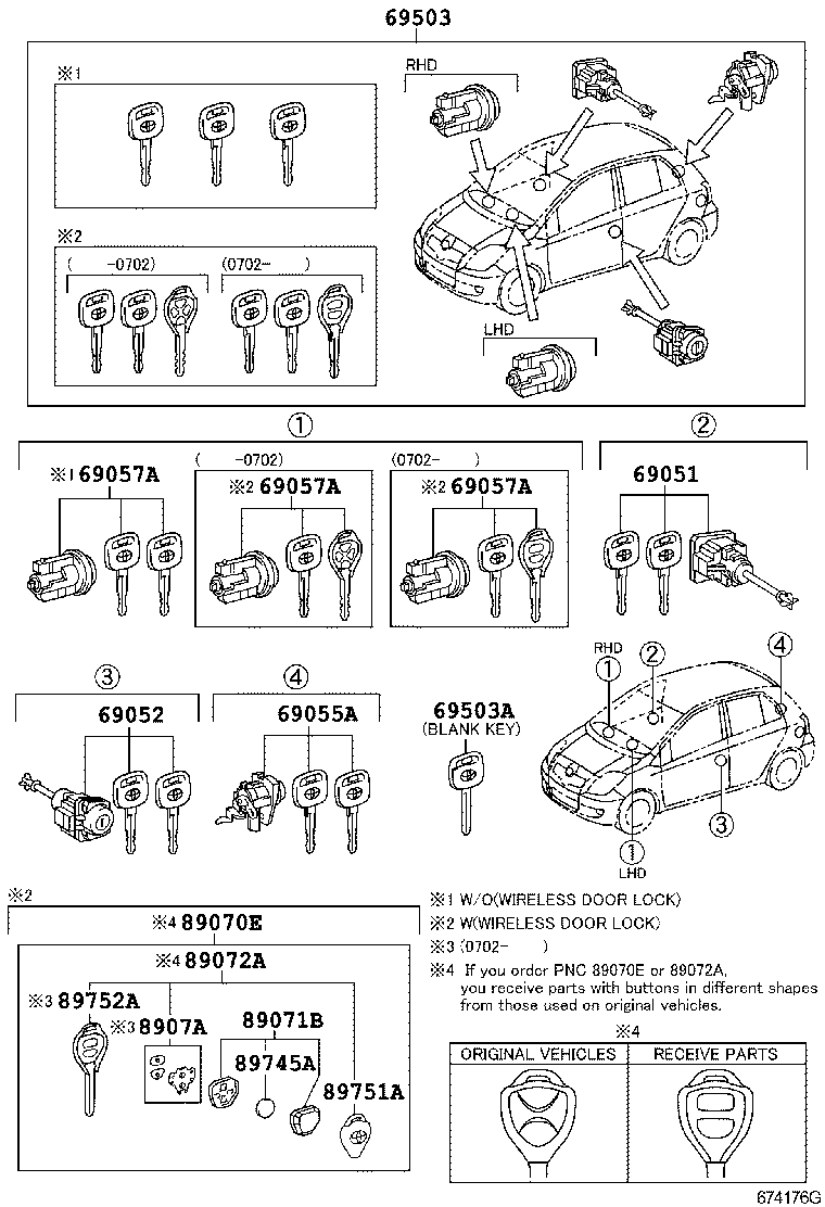 69005-0D200 CYLINDER SET, LOCK product image