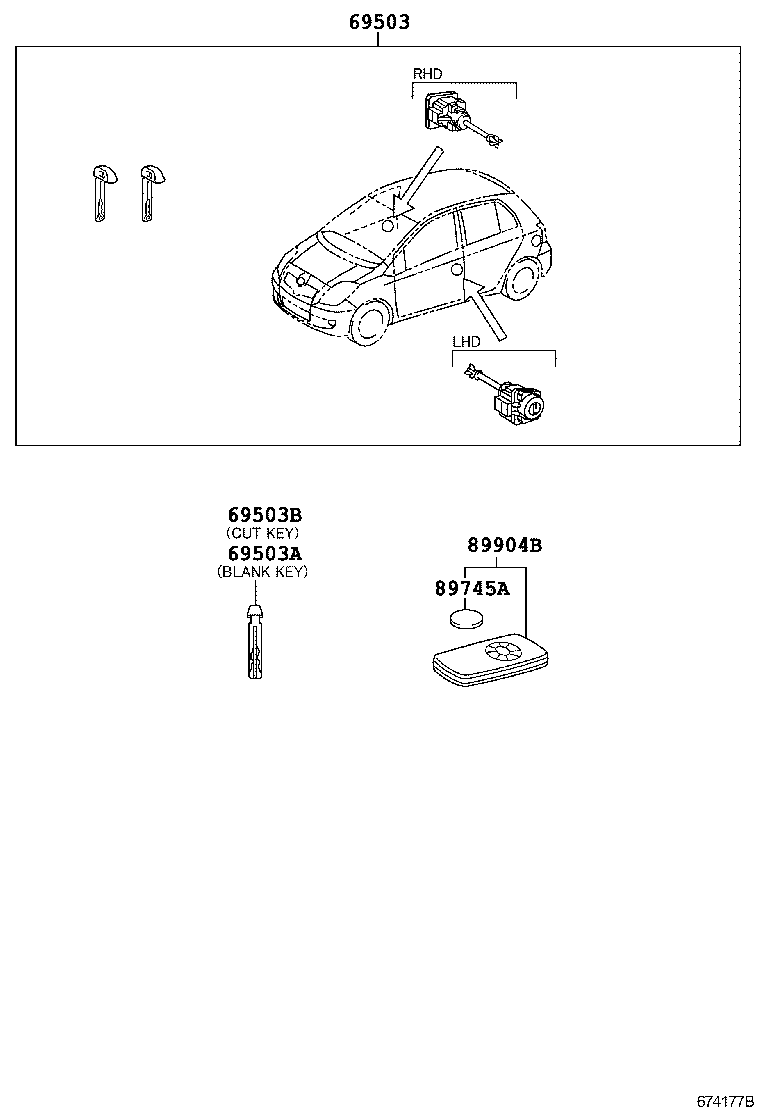 69005-0D200 CYLINDER SET, LOCK product image