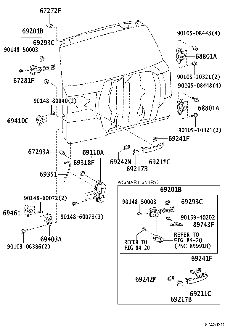 69110-42140 LOCK ASSY, BACK DOOR W/MOTOR product image