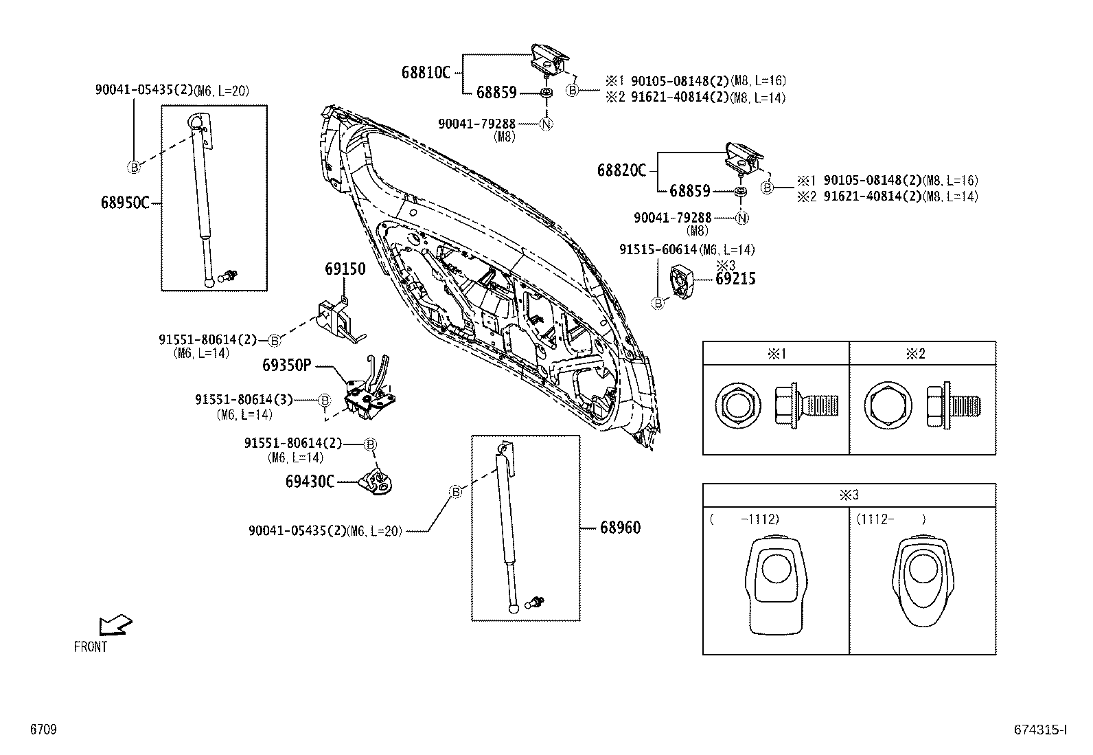 68960-B9010 STAY ASSY, BACK DOOR, LH product image