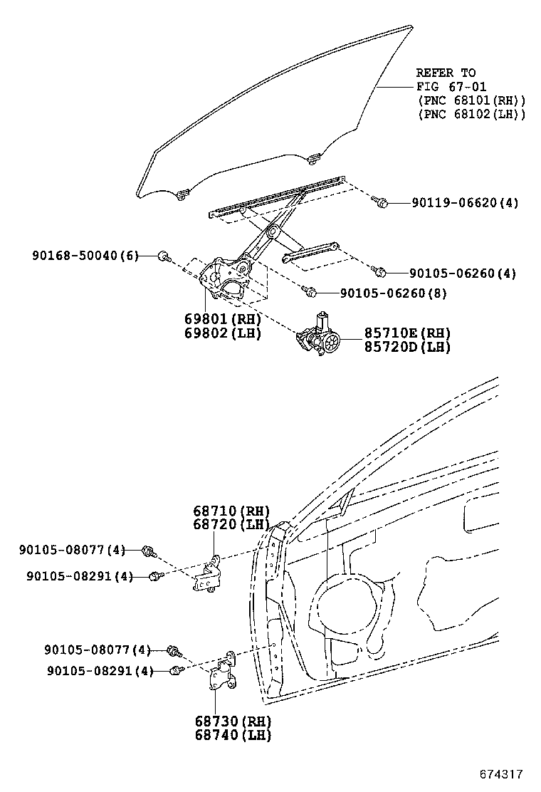 68720-06030 HINGE ASSY, FRONT DOOR, UPPER LH product image