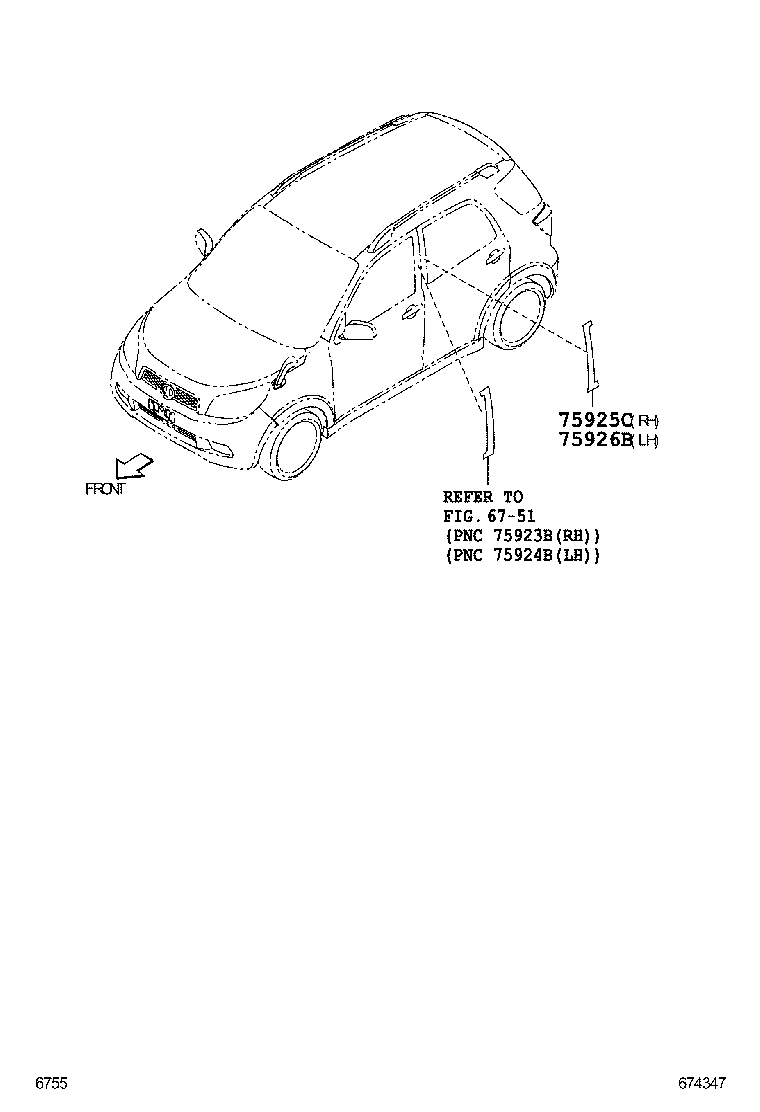 67003-B4010 PANEL SUB-ASSY, REAR DOOR, RH product image