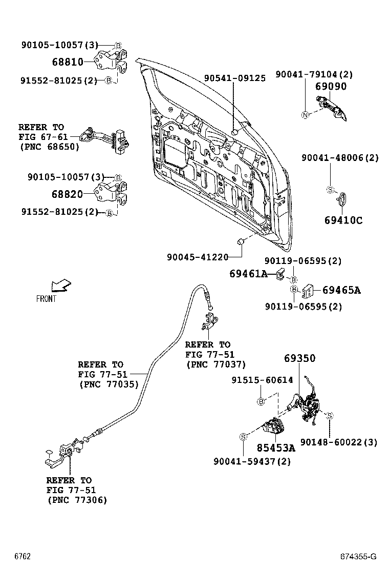 Toyota 69301-B4010 LOCK ASSY, BACK DOOR