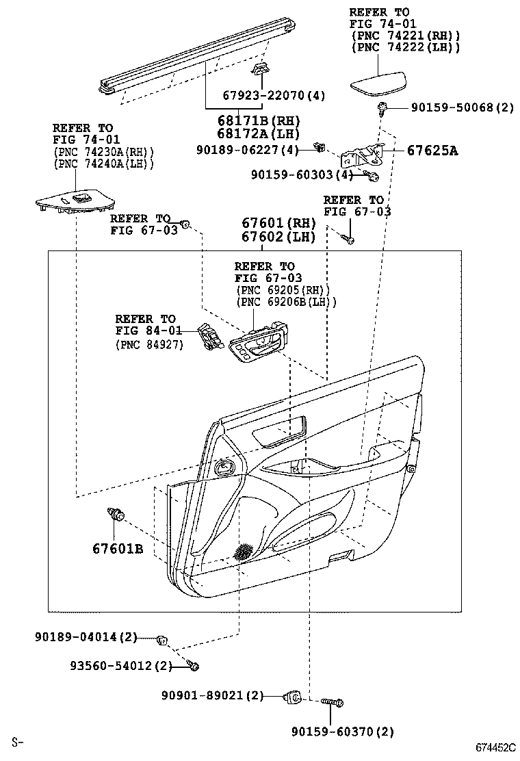 67404-33060 FRAME SUB-ASSY, FRONT DOOR, REAR LOWER LH product image