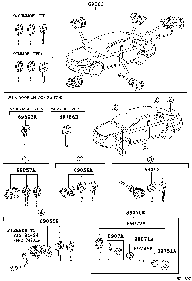 69005-33A91 CYLINDER SET, LOCK product image