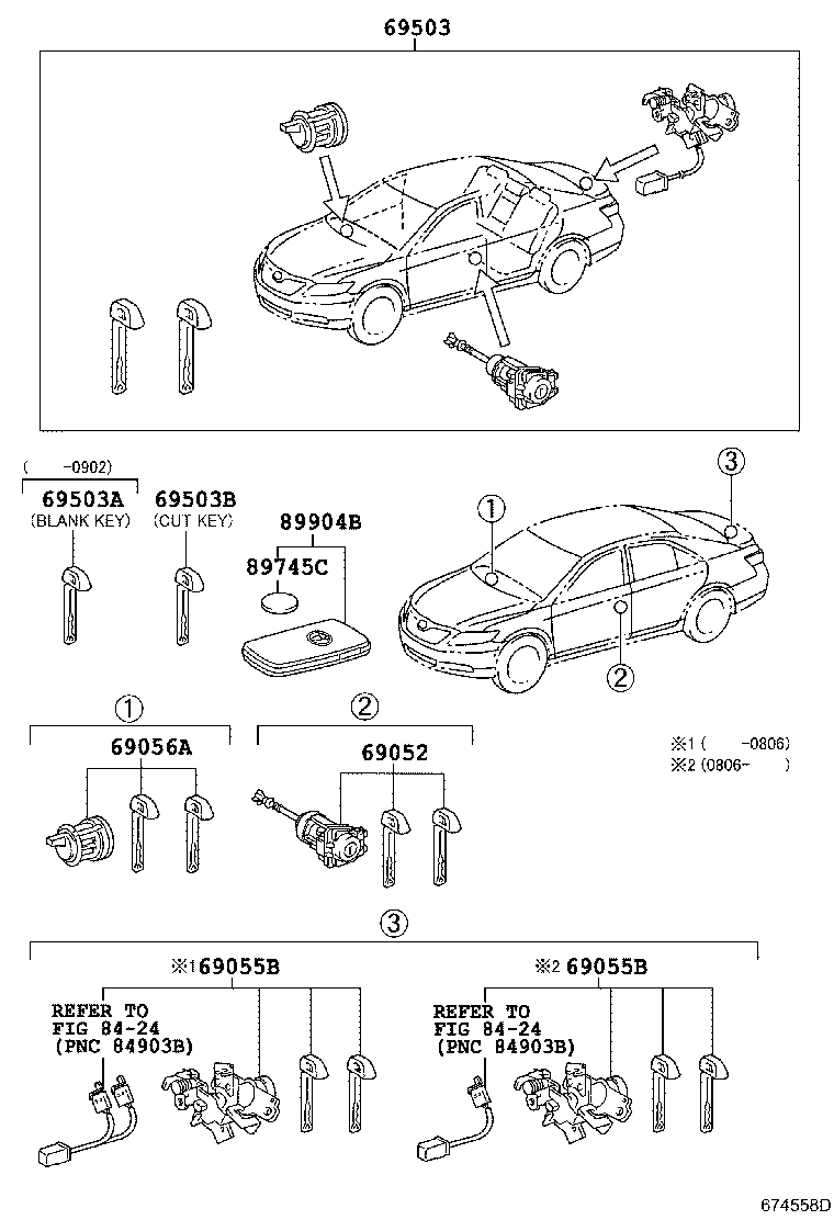 69005-06210 CYLINDER SET, LOCK product image