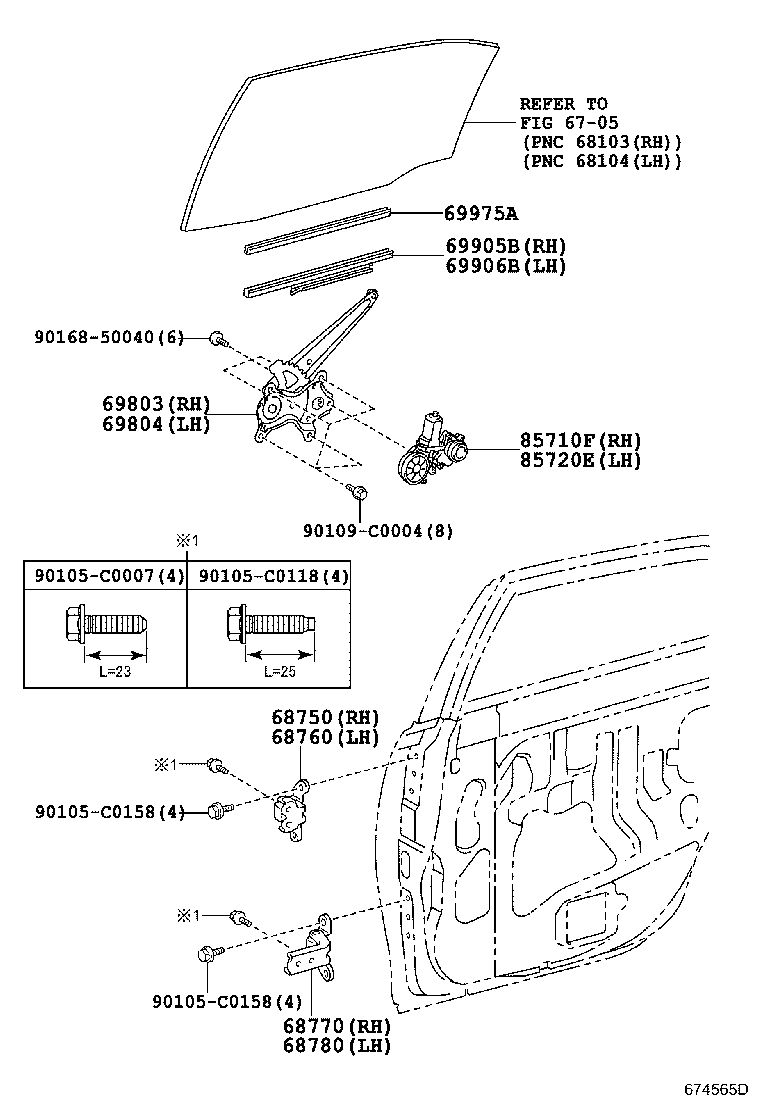 69906-06020 CHANNEL SUB-ASSY, REAR DOOR GLASS, LH product image