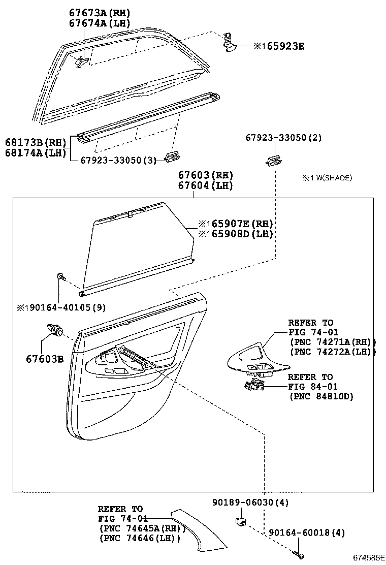67003-06141 PANEL SUB-ASSY, REAR DOOR, RH product image