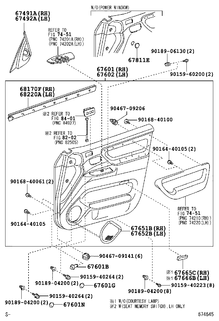 68101-0G010 GLASS SUB-ASSY, FRONT DOOR, RH product image