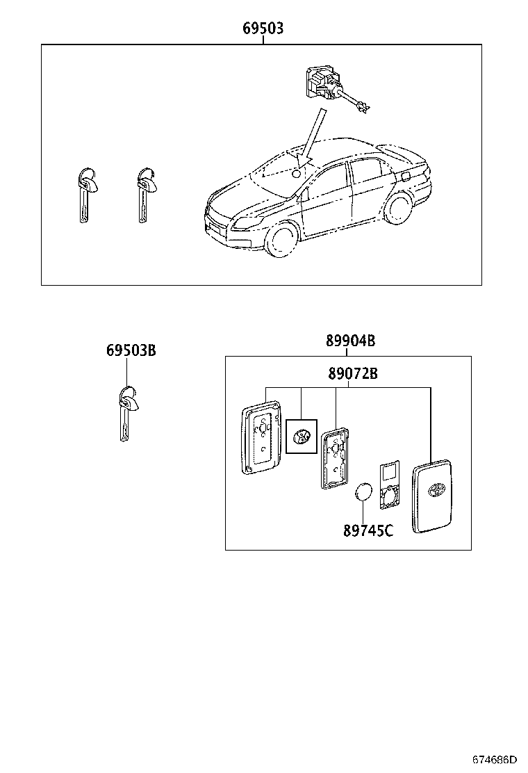 69005-12C80 CYLINDER SET, LOCK product image