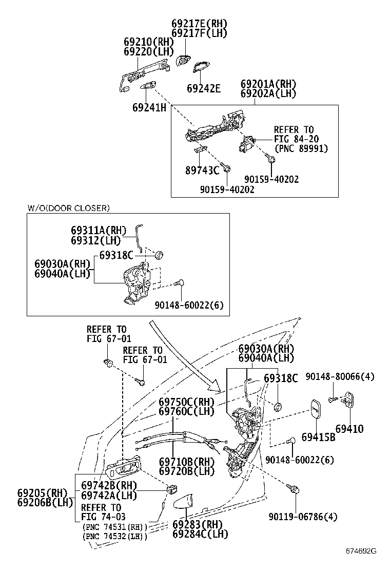 Toyota 69040-50250 LOCK ASSY, FRONT DOOR W/MOTOR, LH