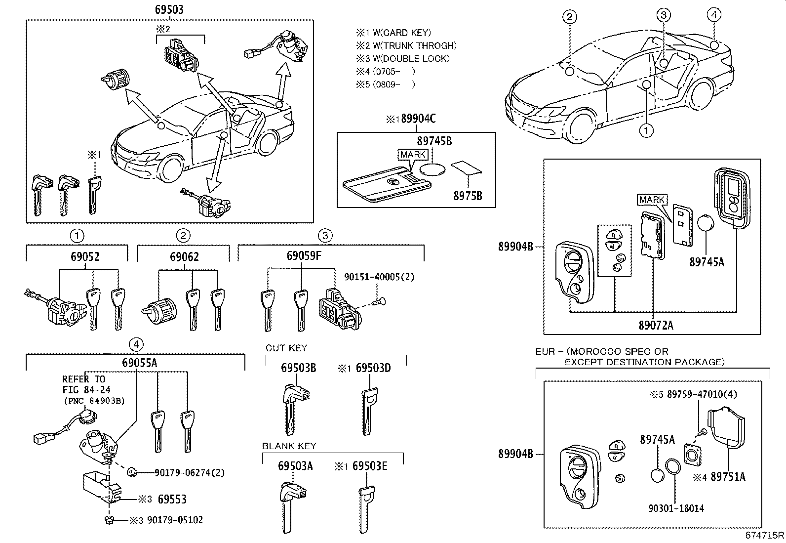 69005-50B40 CYLINDER SET, LOCK product image