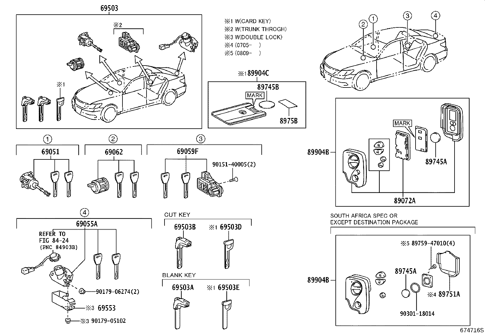 69005-50B40 CYLINDER SET, LOCK product image
