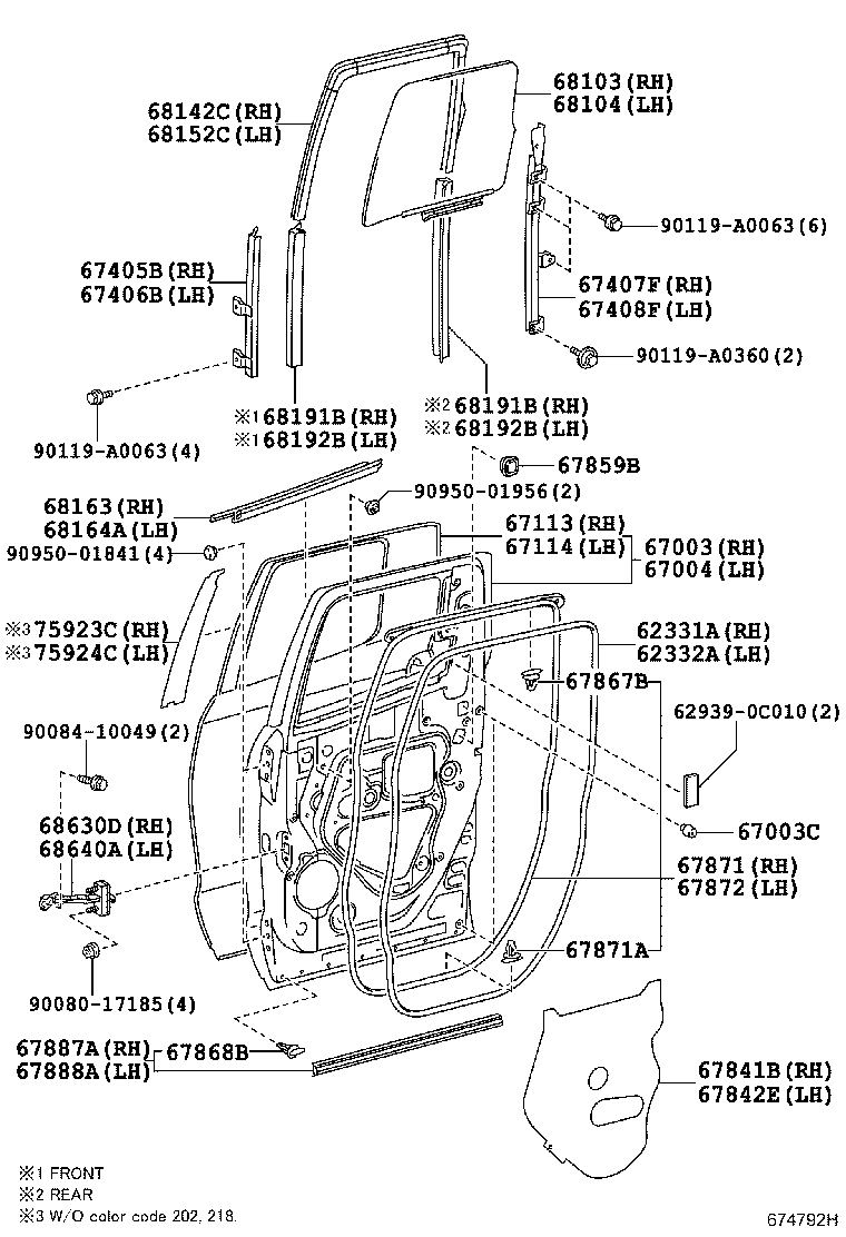 Toyota 67004-0C111 PANEL SUB-ASSY, REAR DOOR, LH