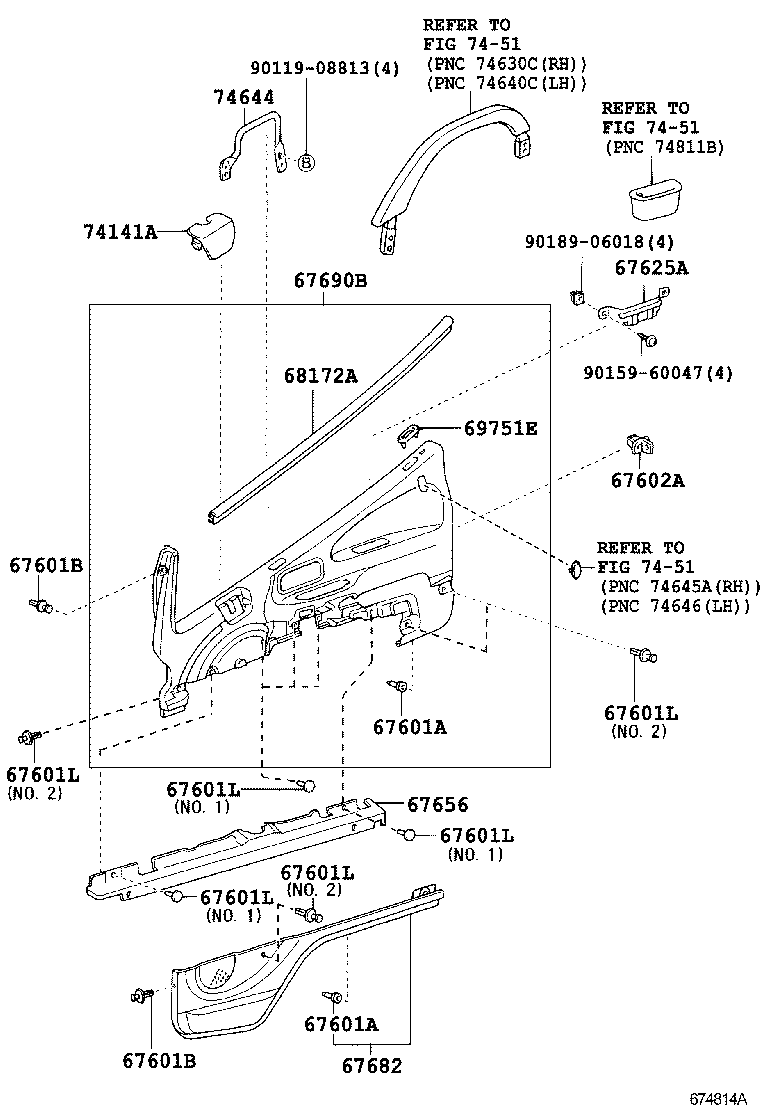 67002-37381 PANEL SUB-ASSY, FRONT DOOR, LH product image