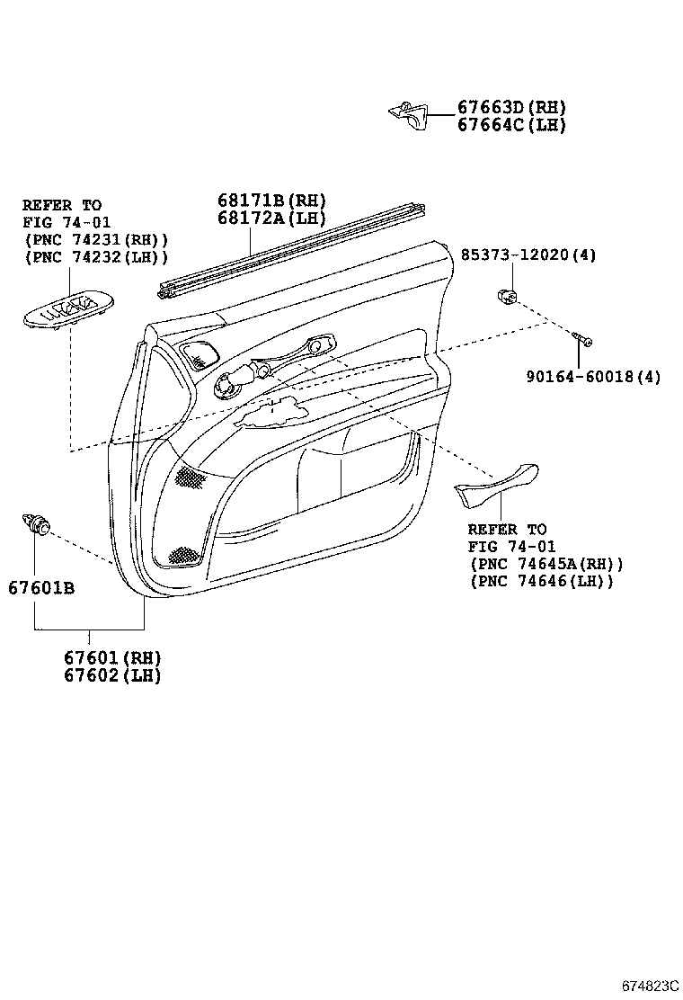 67404-12240 FRAME SUB-ASSY, FRONT DOOR, REAR LOWER LH product image