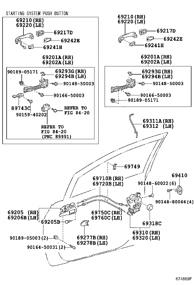 69710-12110 CABLE ASSY, FRONT DOOR LOCK REMOTE CONTROL, RH product image