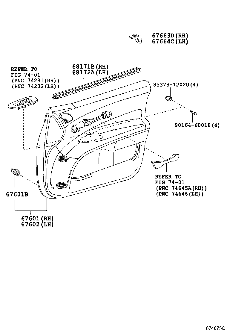 68630-12110 CHECK ASSY, FRONT DOOR, LH product image