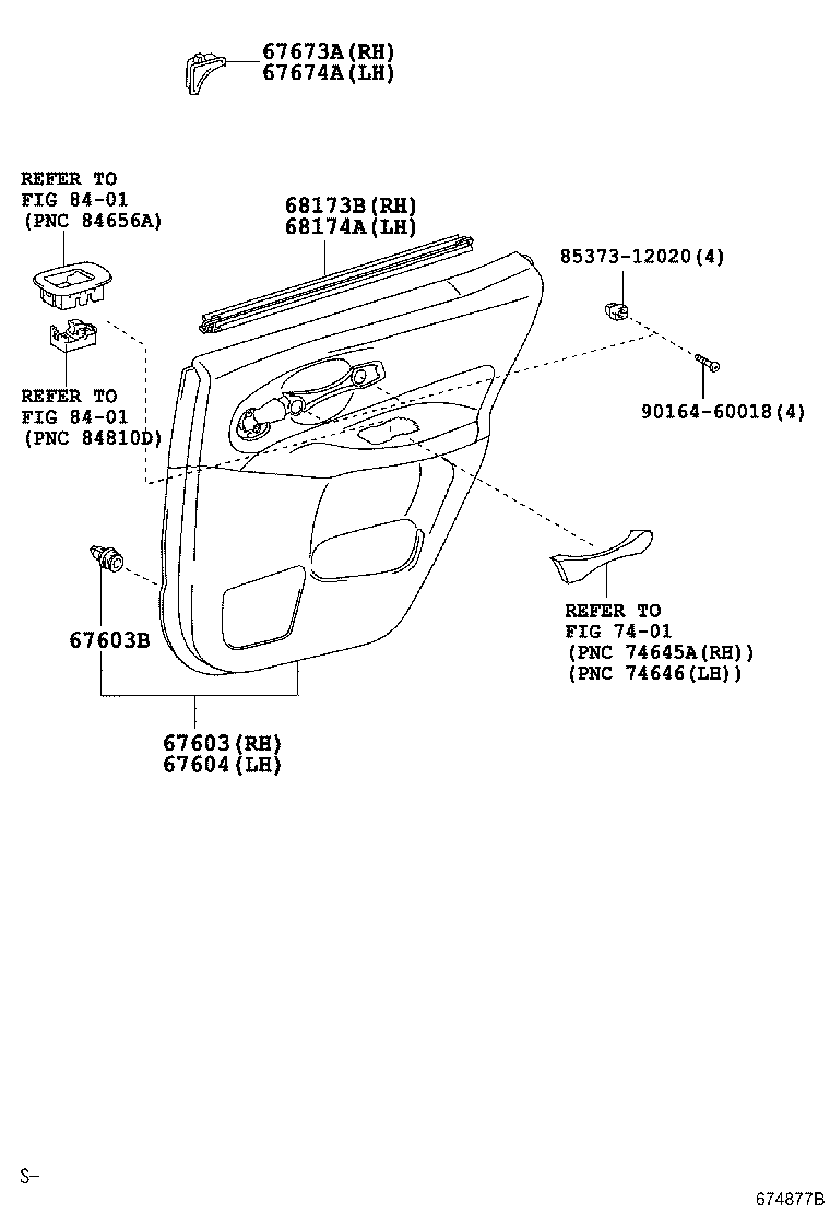 68630-12111 CHECK ASSY, REAR DOOR, RH product image