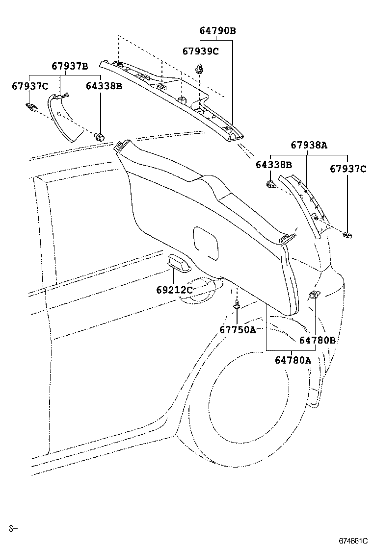 67005-12A30 PANEL SUB-ASSY, BACK DOOR product image
