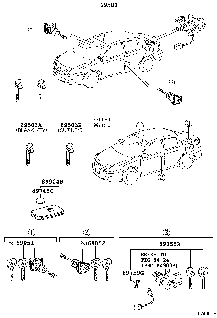 69005-12F00 CYLINDER SET, LOCK product image