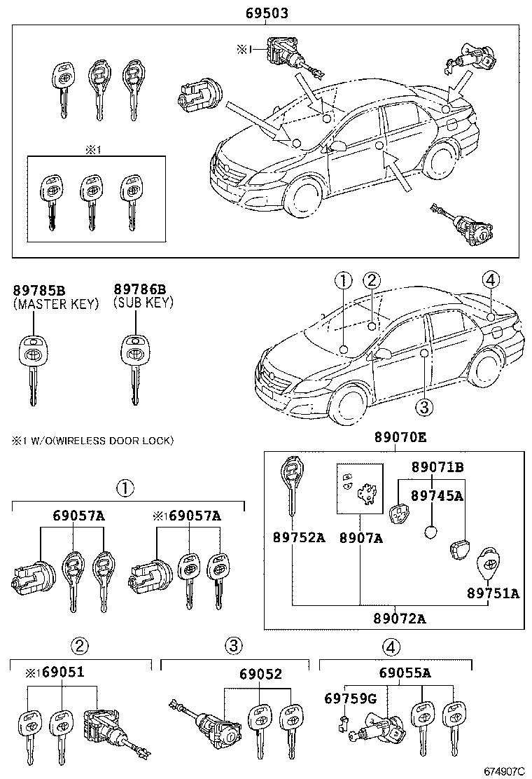 69005-12F00 CYLINDER SET, LOCK product image